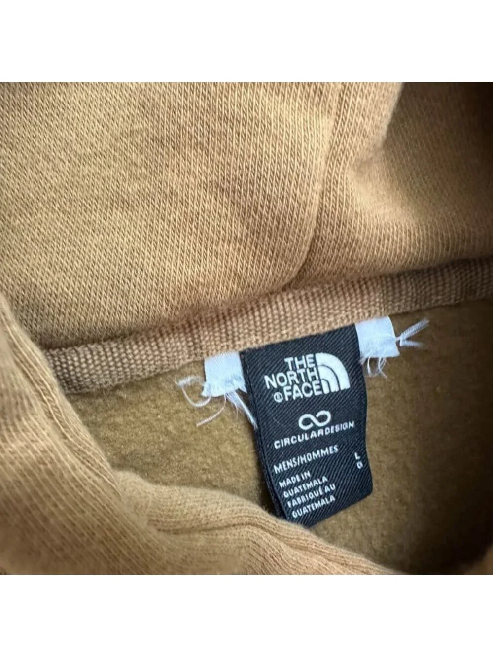 The North Face Hoodie Mens Medium Tan Brown Pullover Sweatshirt Large